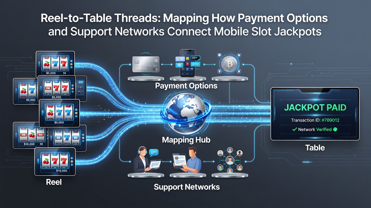Illustration of customer support agents facilitating jackpot transfers between slot and live dealer interfaces