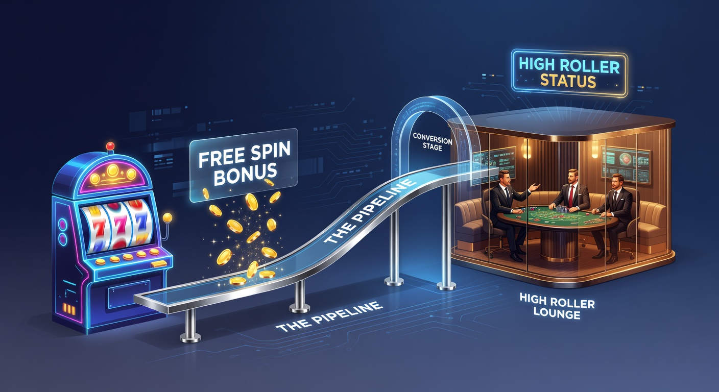 Screenshot of a casino loyalty dashboard displaying tier progression from free spins bonuses to elite high roller rewards with jackpot meters and VIP invites