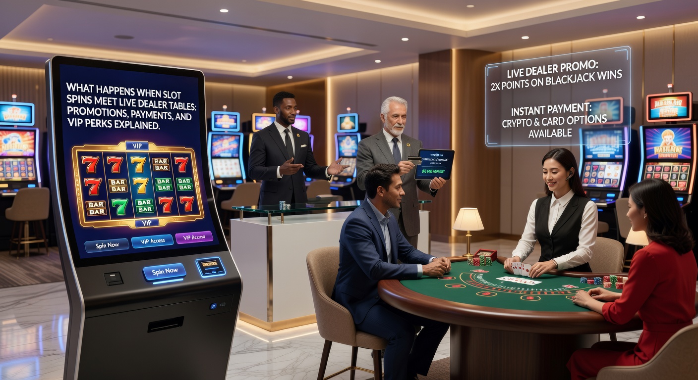 Dynamic graphic of a slot jackpot exploding into live dealer chips and bonus icons, symbolizing promotional transitions and reward escalations